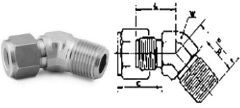 Male Elbow 45 Degree specification