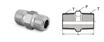 Reducing Hex Nipple dimension